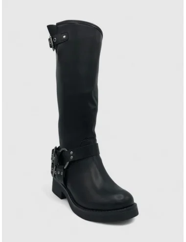 Botas altas con hebillas Diolo Noir