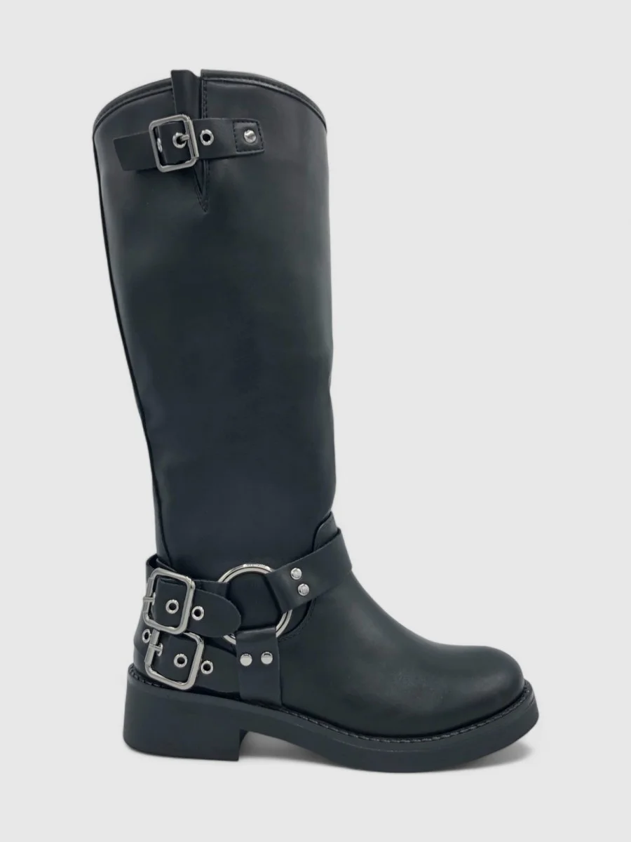 Botas altas con hebillas Diolo Noir