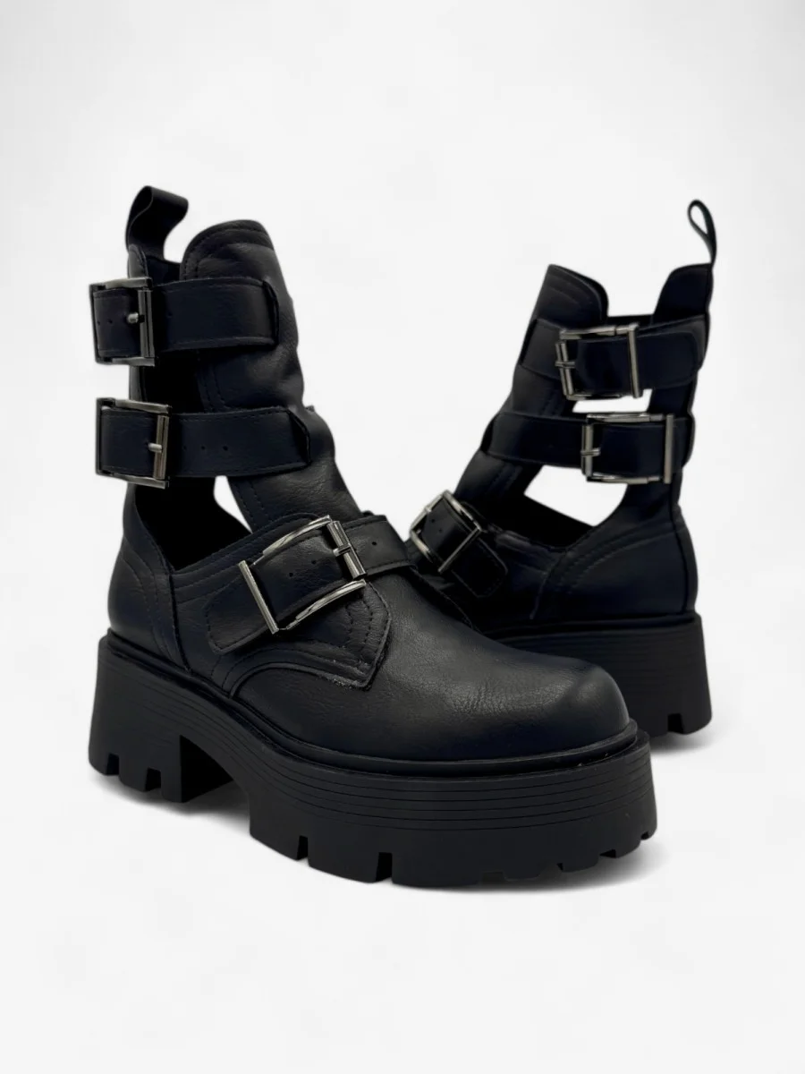 Botas con hebillas Marina Noir