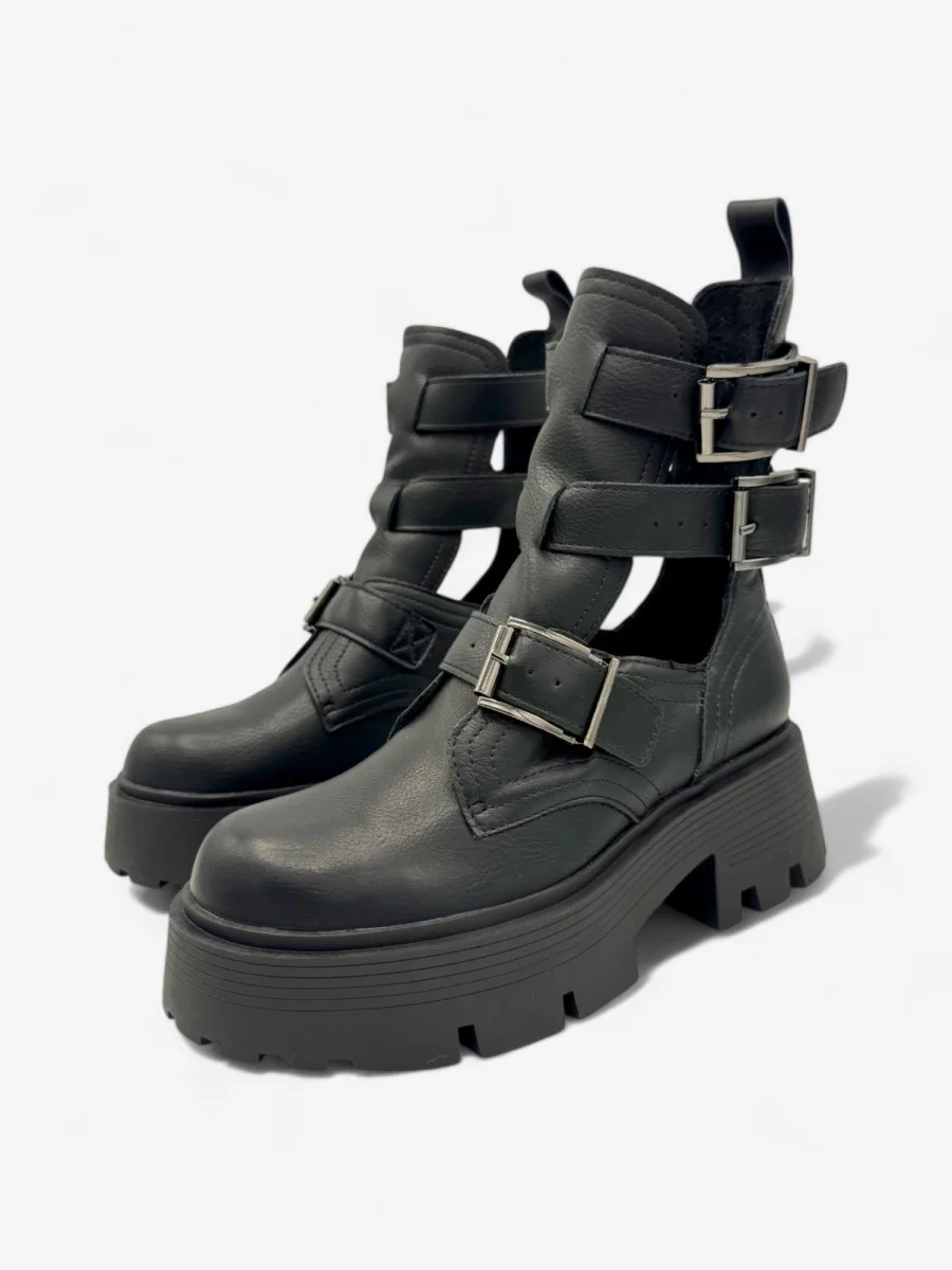 Botas con hebillas Marina Noir