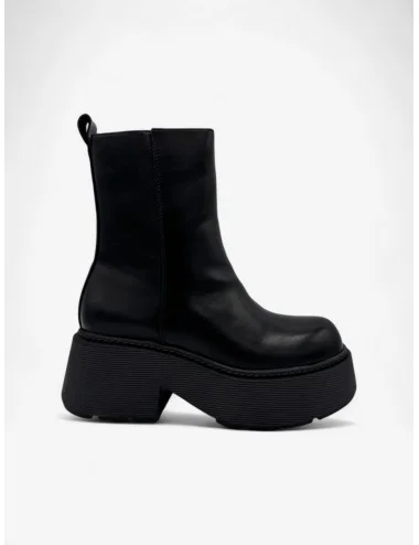 Botas Moteras con maxi plataformas Simone Noir