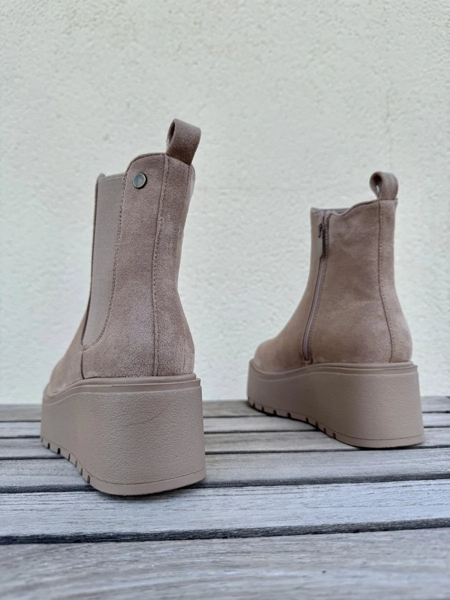 Botas con Plataforma y cremallera Corse Khaki