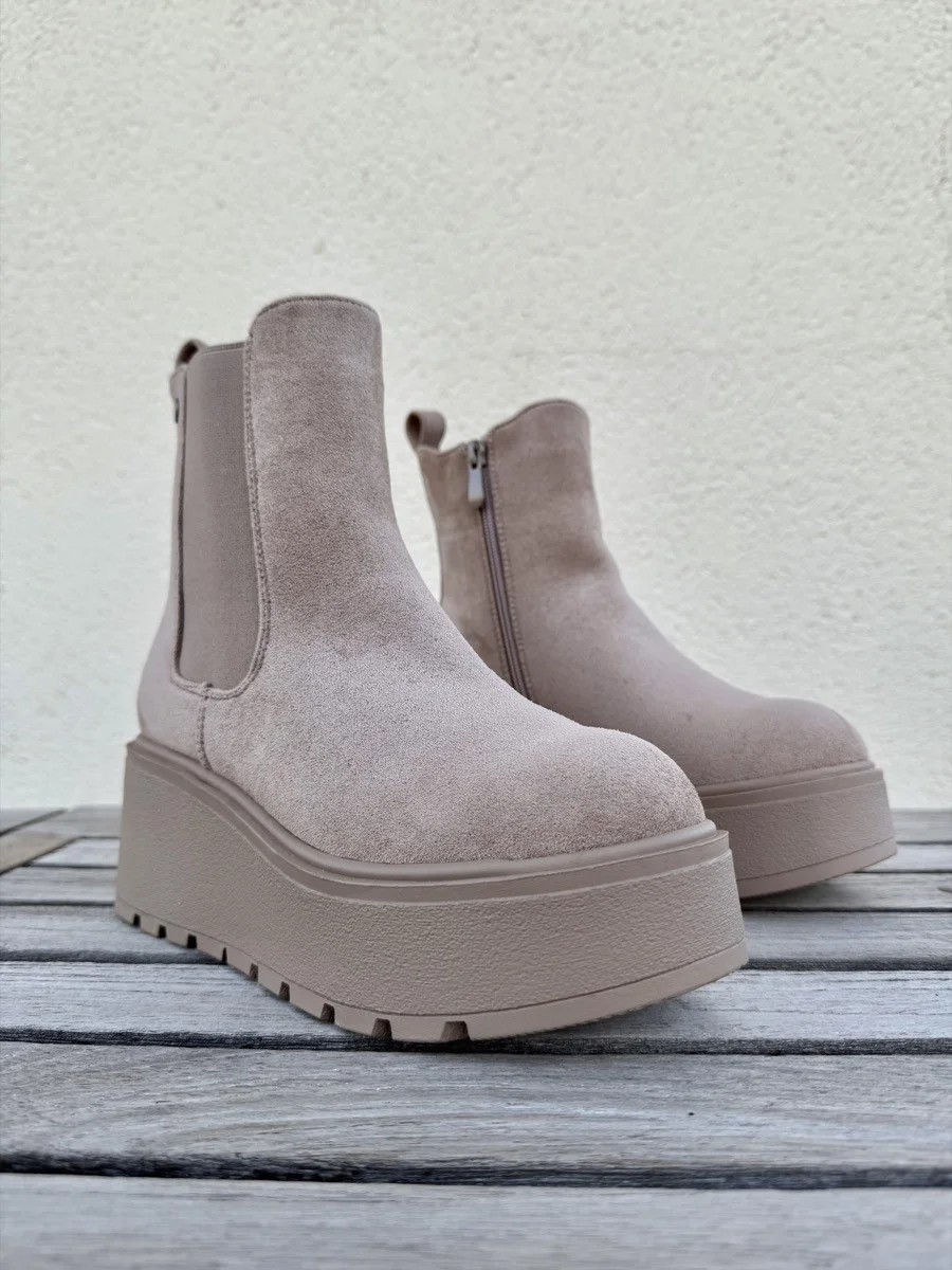 Botas con Plataforma y cremallera Corse Khaki