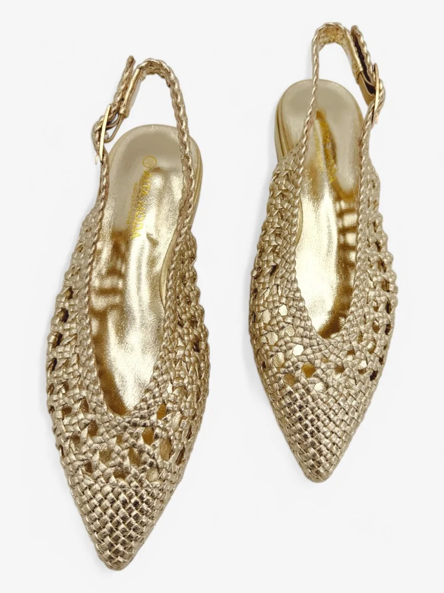 Sandalias Bailarina Cerasella Gold