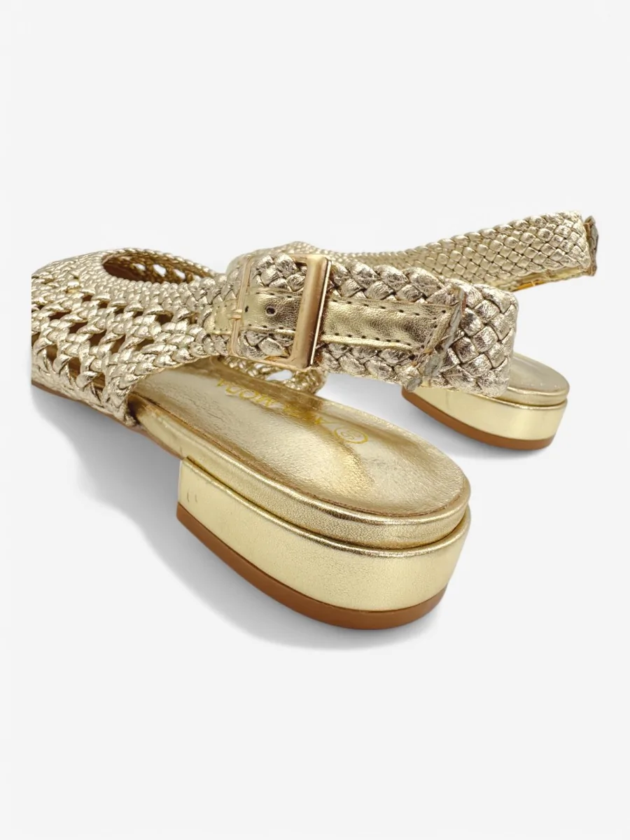 Sandalias Bailarina Cerasella Gold