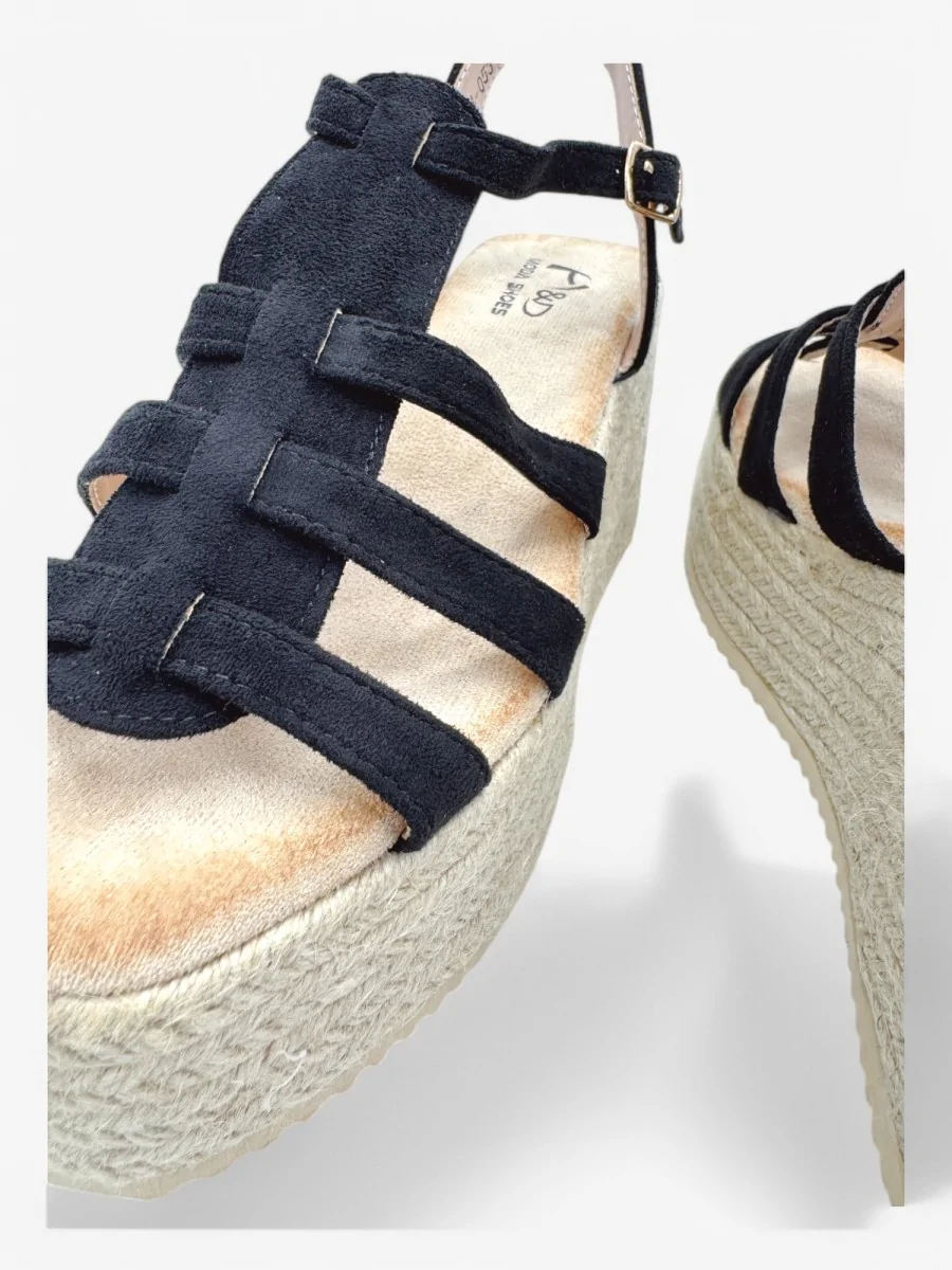 Sandalia Plataforma Yute Cecci Noir