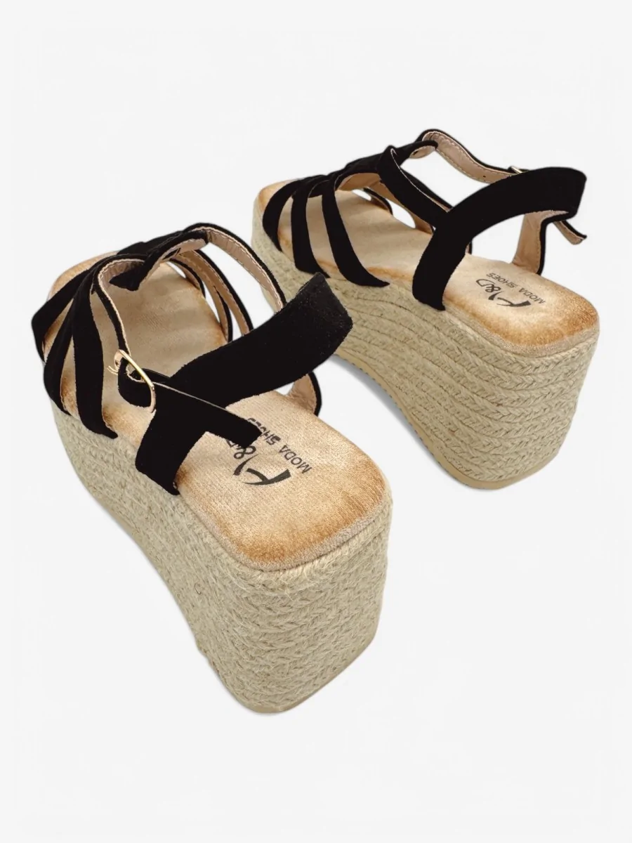 Sandalia Plataforma Yute Cecci Noir