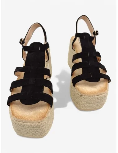 Sandalia Plataforma Yute Cecci Noir
