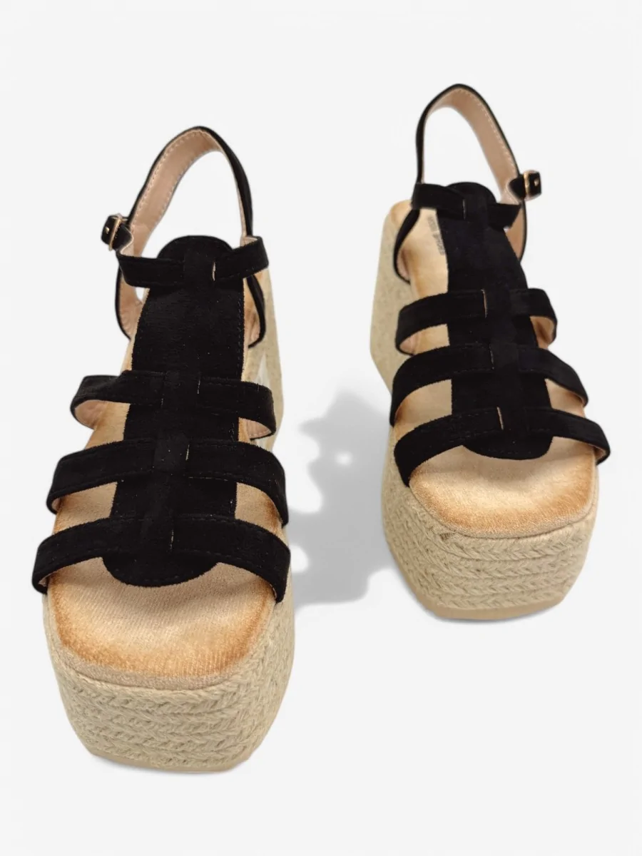 Sandalia Plataforma Yute Cecci Noir