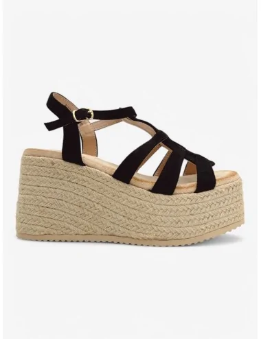 Sandalia Plataforma Yute Cecci Noir