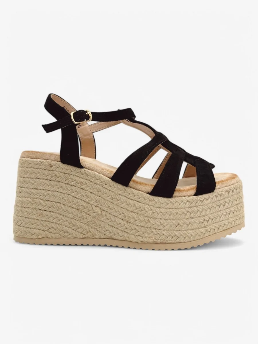 Sandalia Plataforma Yute Cecci Noir