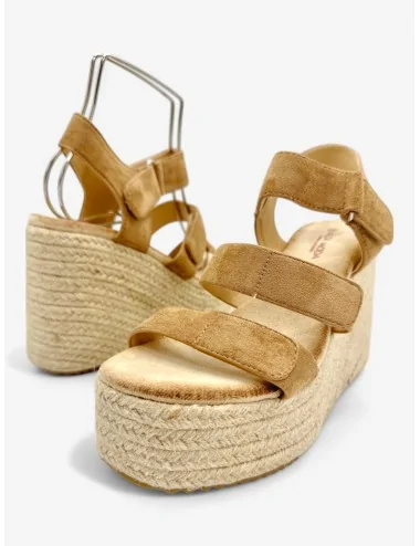 Sandalias con Cuña altas Aprilia Khaki