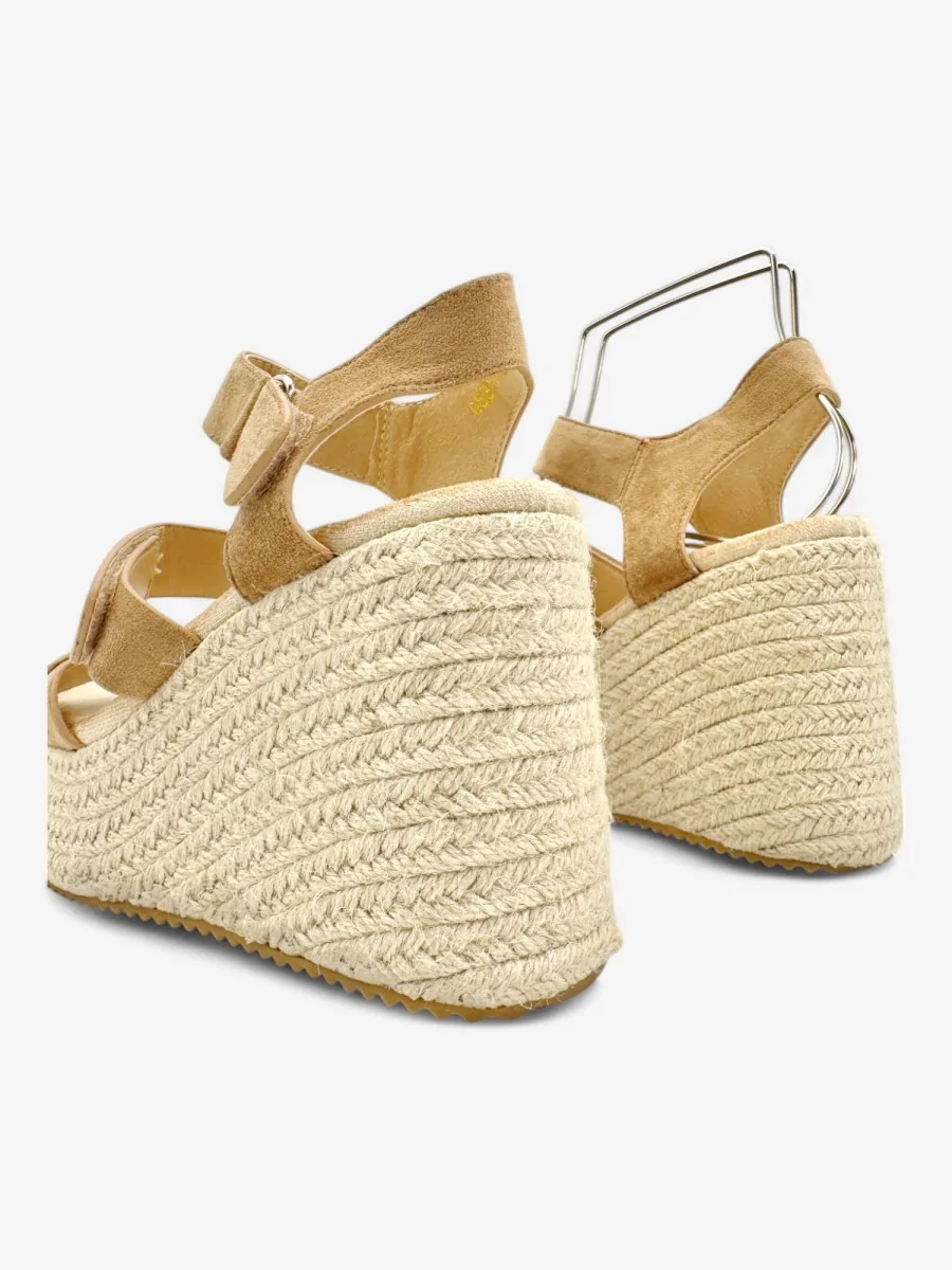 Sandalias con Cuña altas Aprilia Khaki