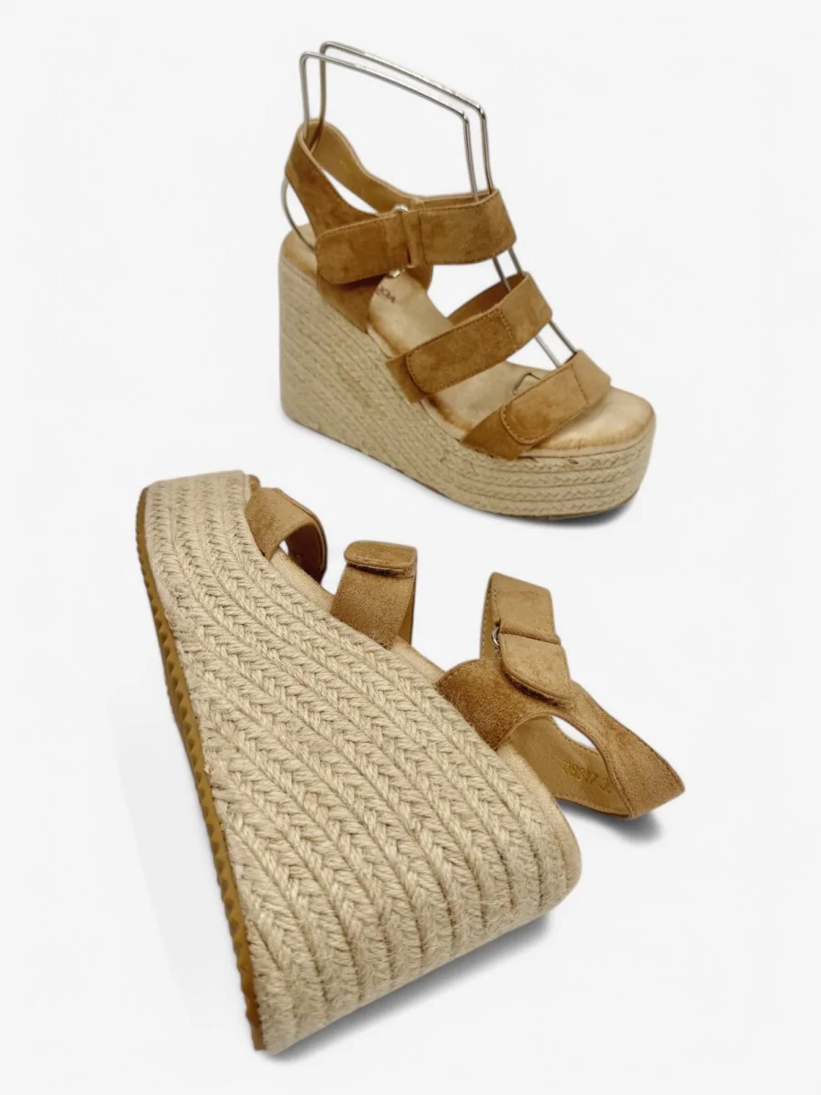 Sandalias con Cuña altas Aprilia Khaki