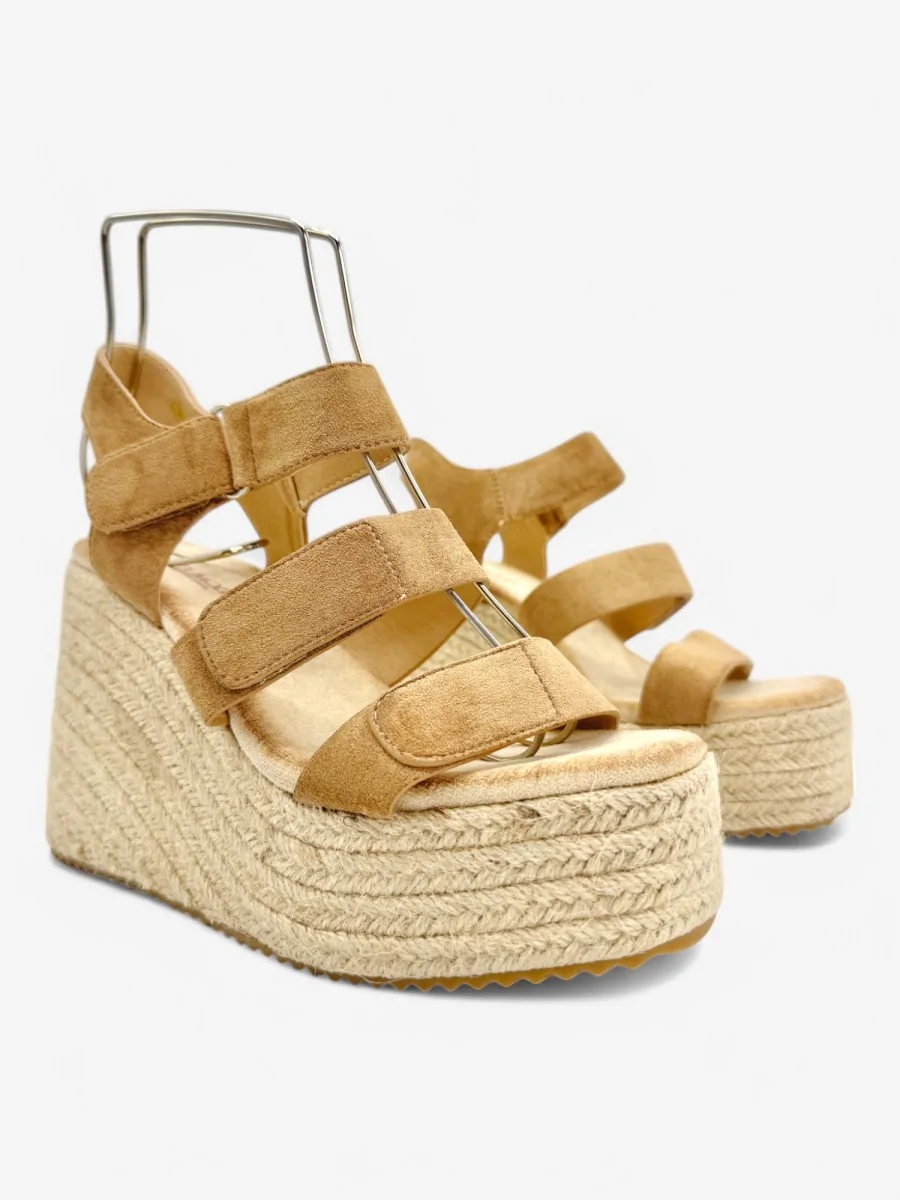 Sandalias con Cuña altas Aprilia Khaki