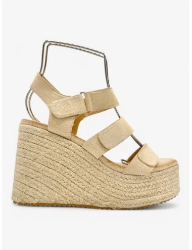 Sandalias con Cuña altas Aprilia Beige