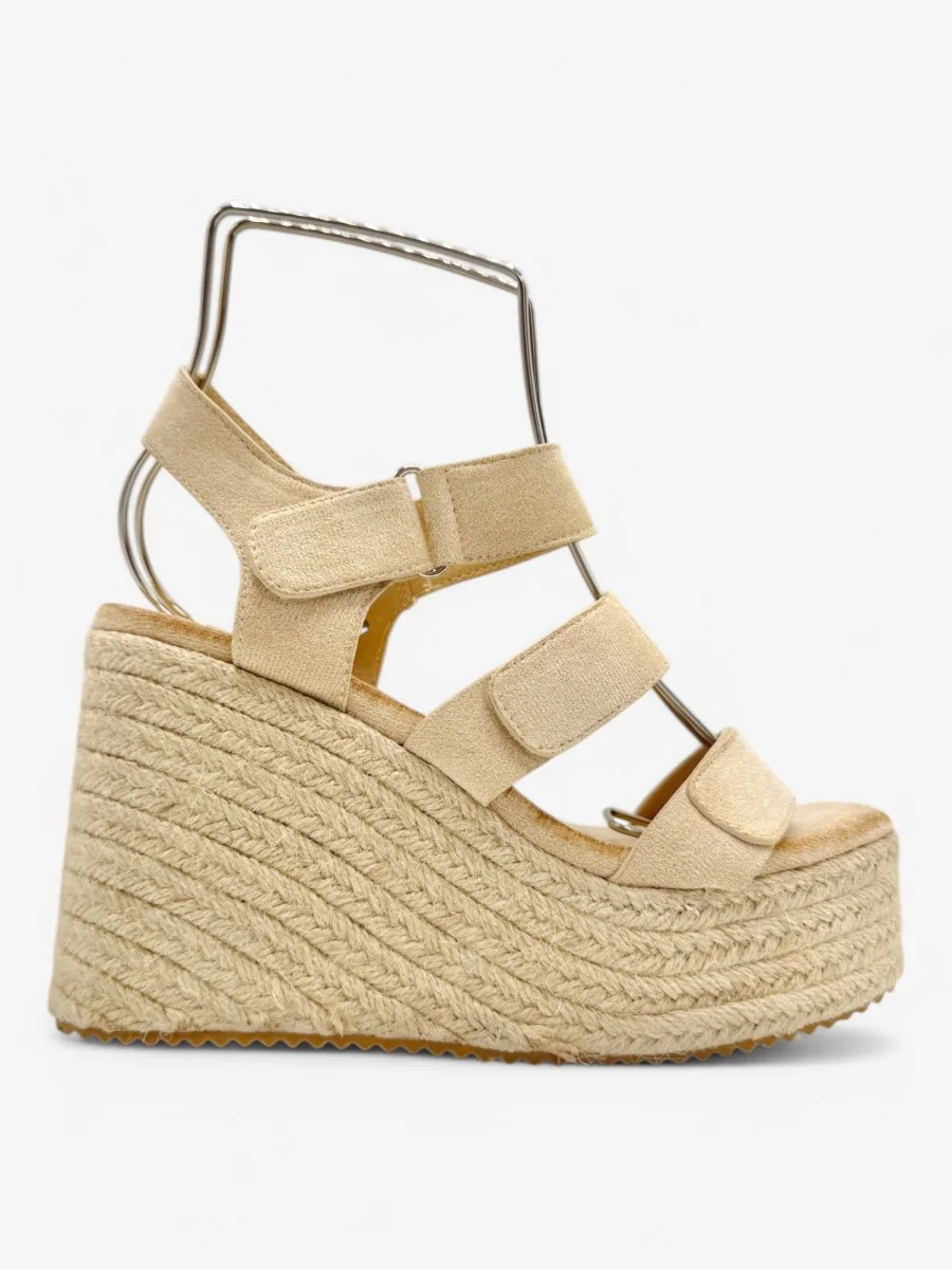 Sandalias con Cuña altas Aprilia Beige