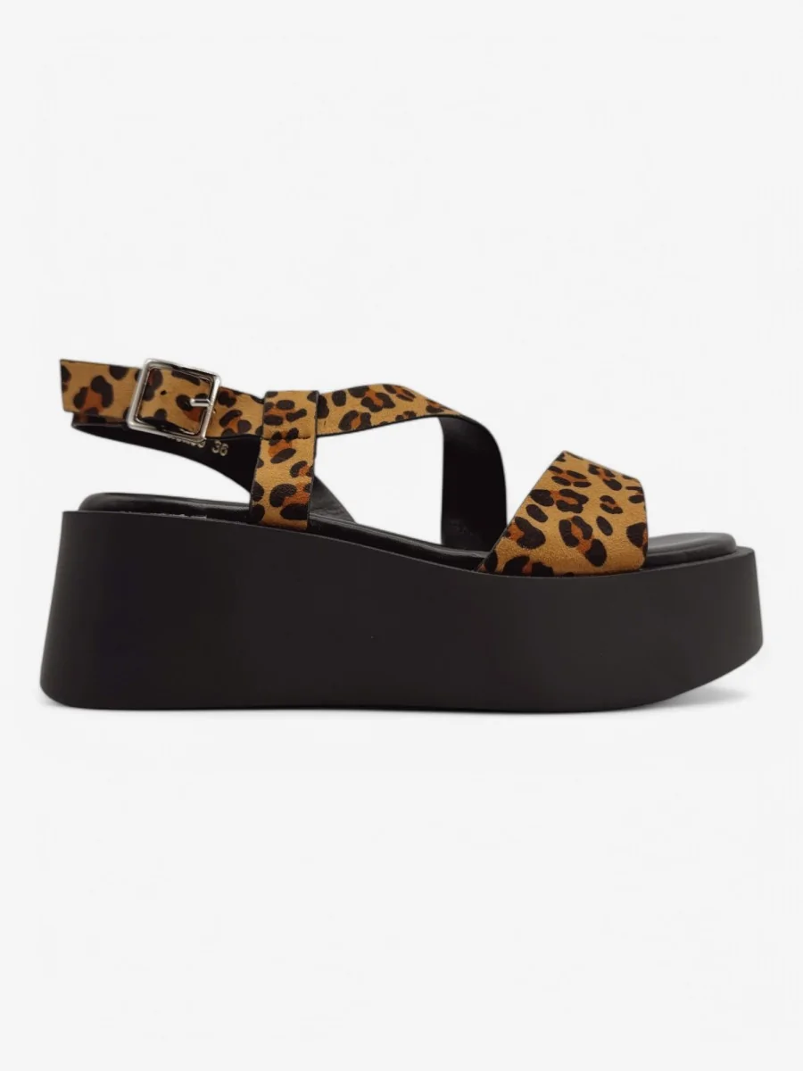 Sandalias con Plataforma Alanno Animal Print