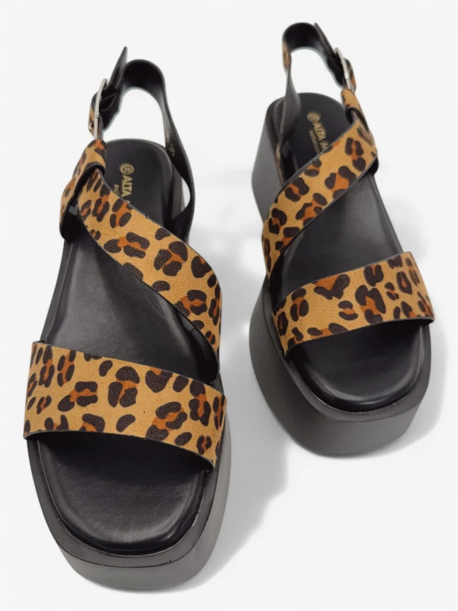 Sandalias con Plataforma Alanno Animal Print