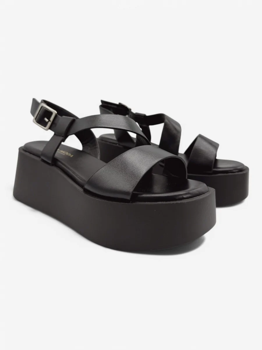 Sandalias con Plataforma Alanno Noir