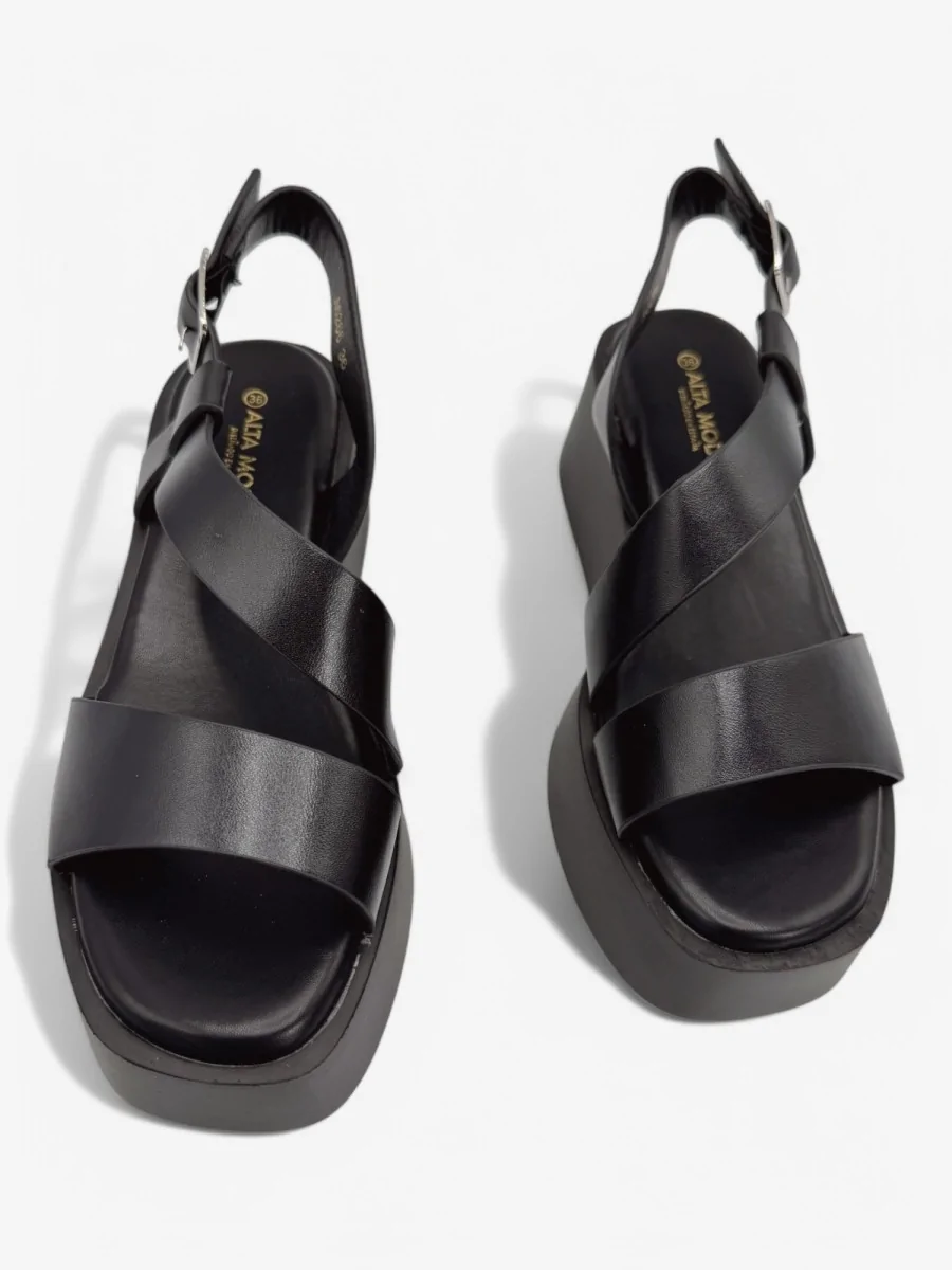 Sandalias con Plataforma Alanno Noir