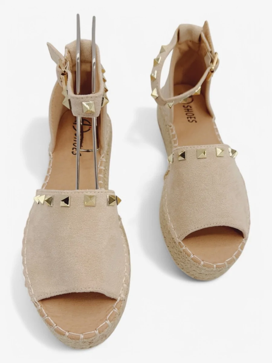 Sandalias de Esparto con Plataforma Casella Beige