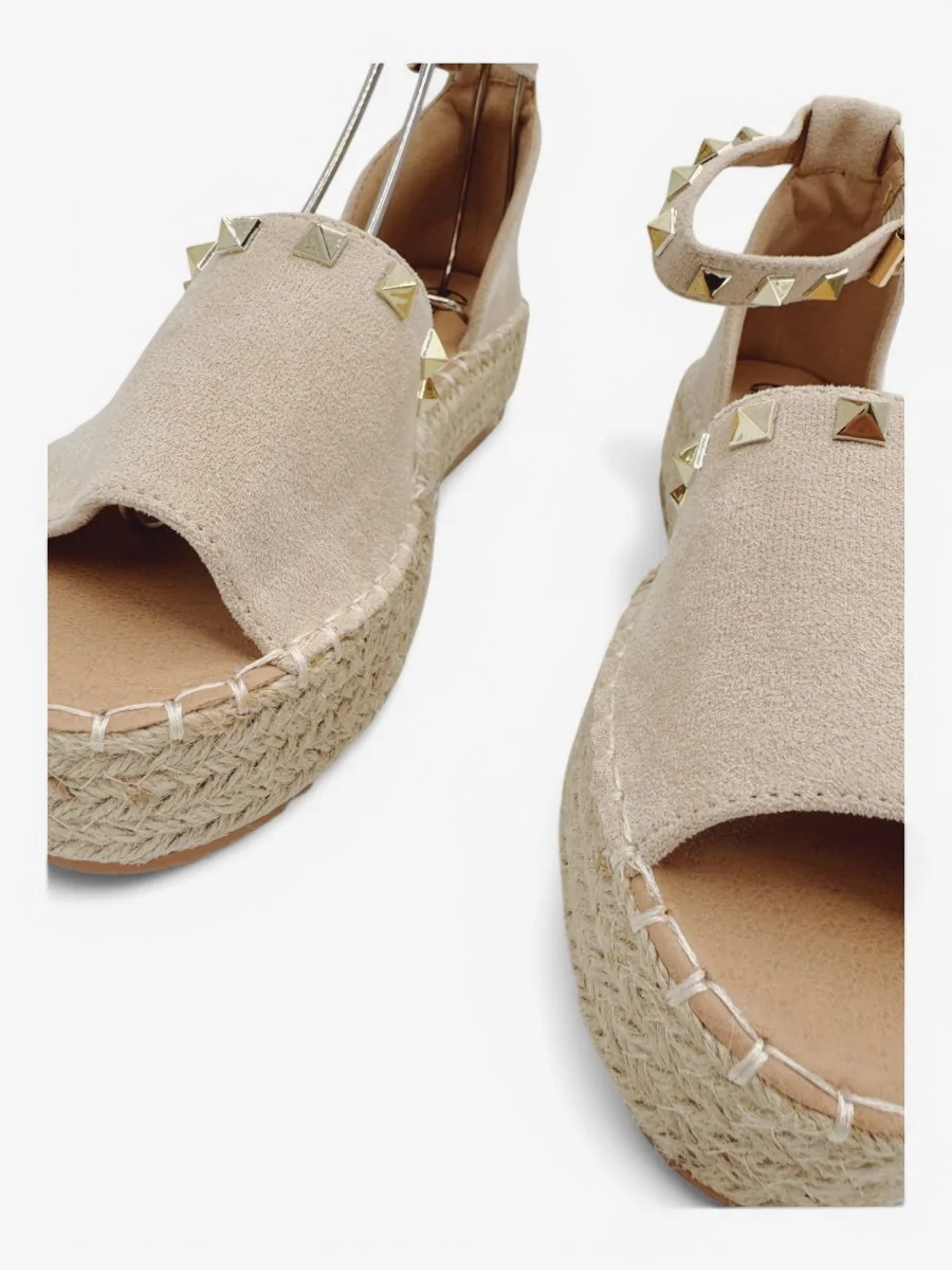 Sandalias de Esparto con Plataforma Casella Beige