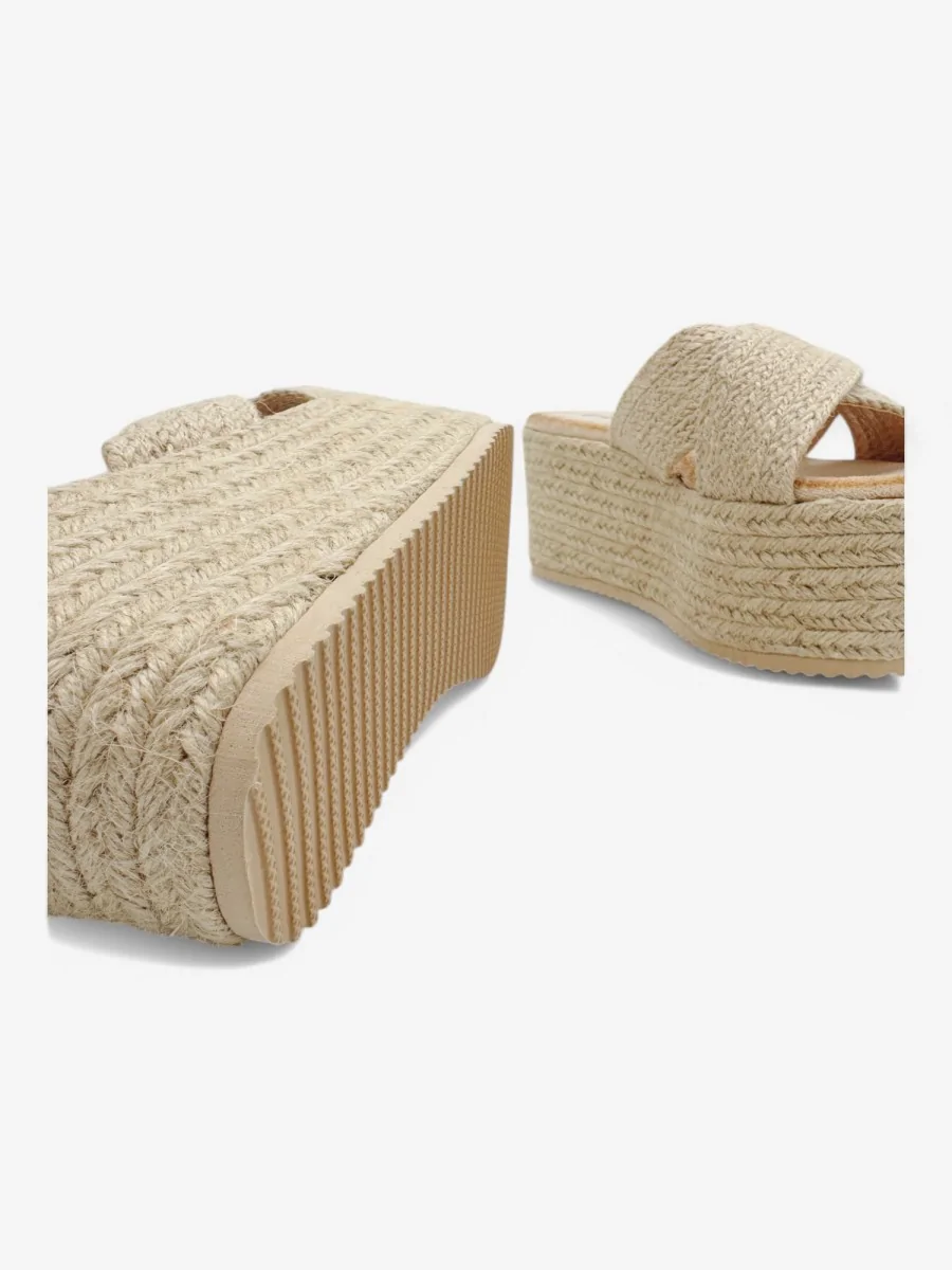 Maxi PLataformas de Esparto Lucerna Beige