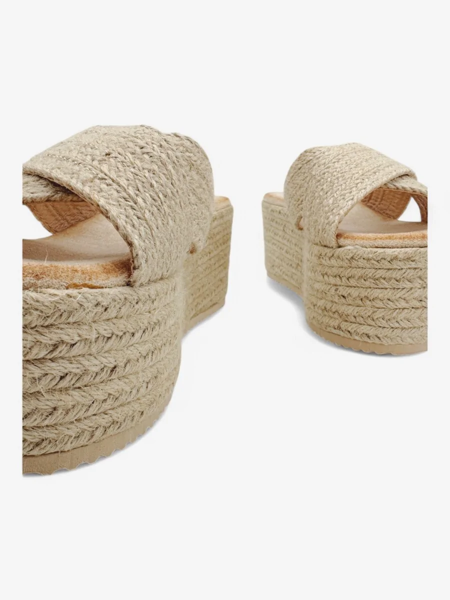 Maxi PLataformas de Esparto Lucerna Beige