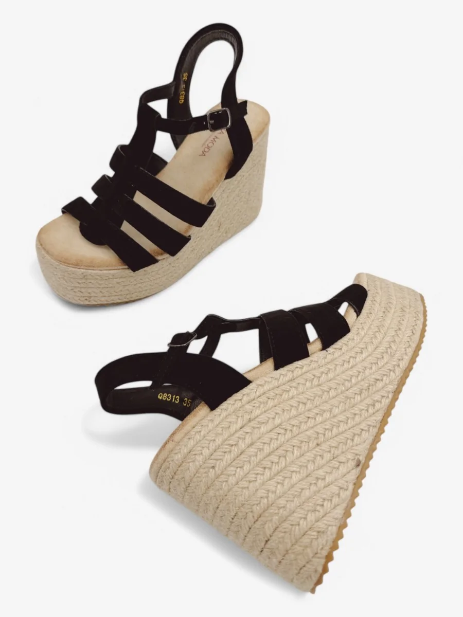 Sandalias con Cuña Casazza Noir