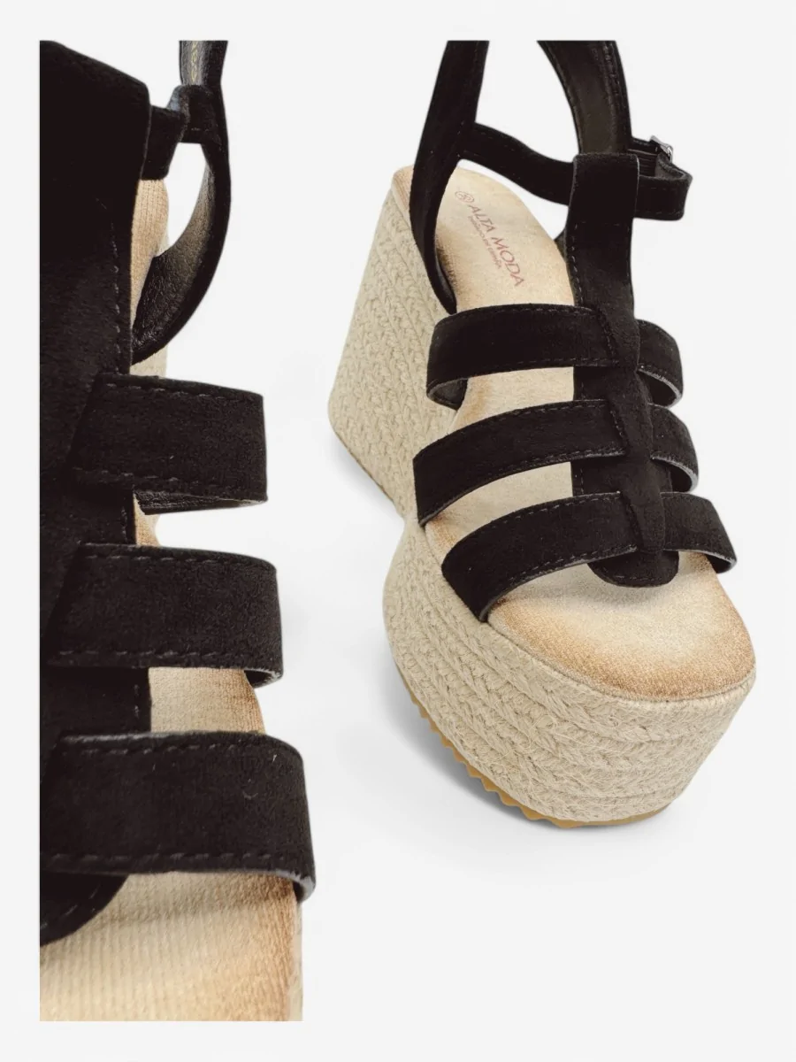 Sandalias con Cuña Casazza Noir