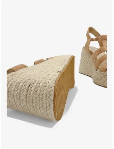 Sandalias con Cuña Casazza Camel