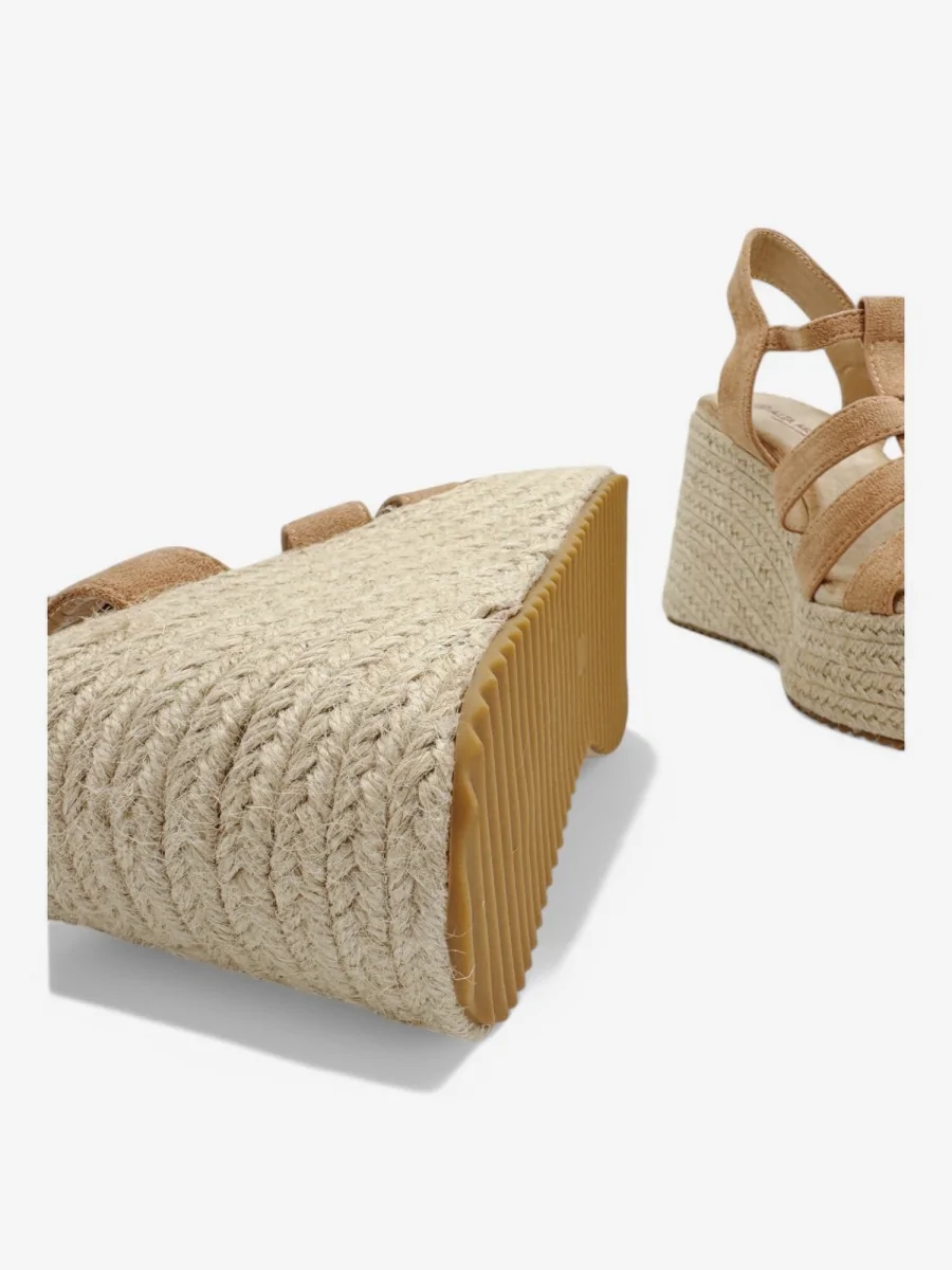 Sandalias con Cuña Casazza Camel