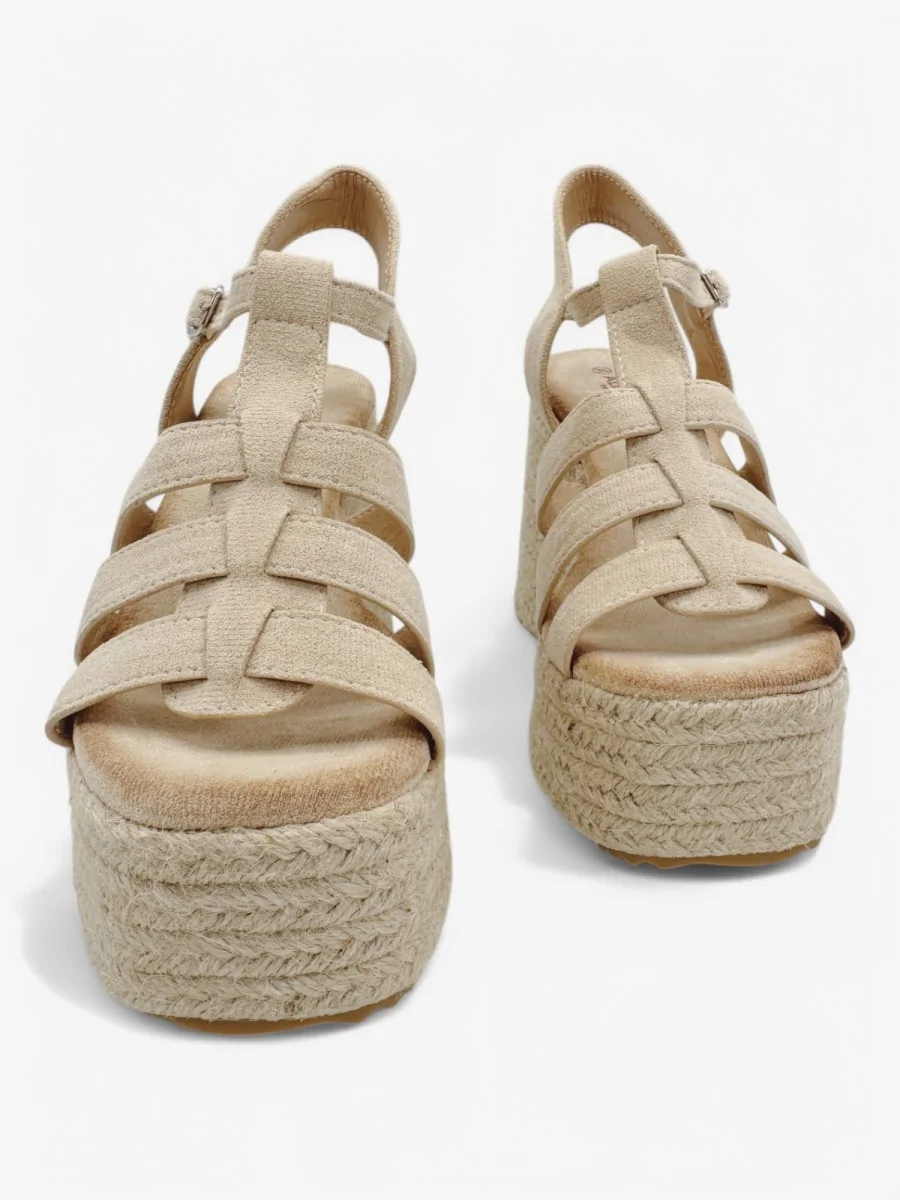 Sandalias con Cuña Casazza Beige