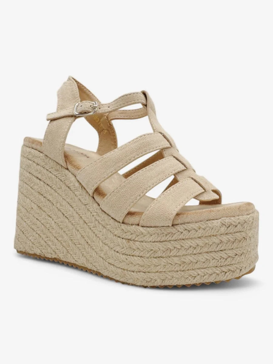 Sandalias con Cuña Casazza Beige