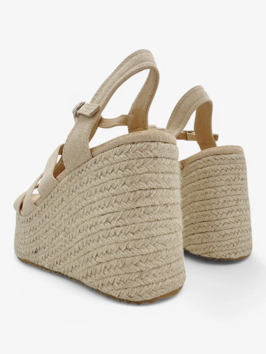 Sandalias con Cuña Casazza Beige