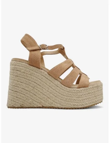 Sandalias con Cuña Casazza Camel