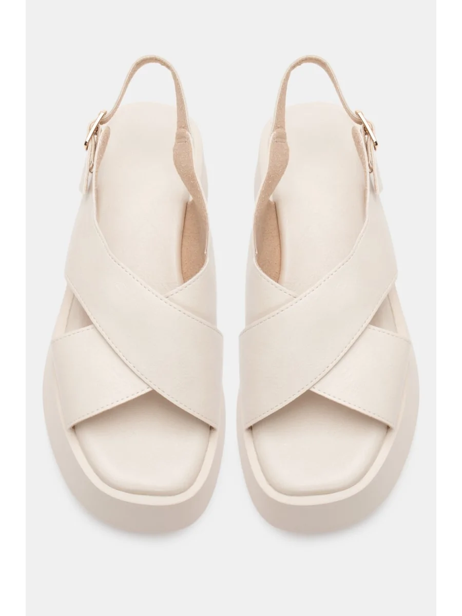 Sandalias Cruzadas Carige Beige