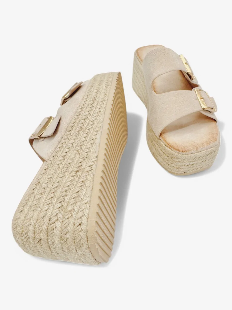 Sandalias con Plataforma Ambra Beige