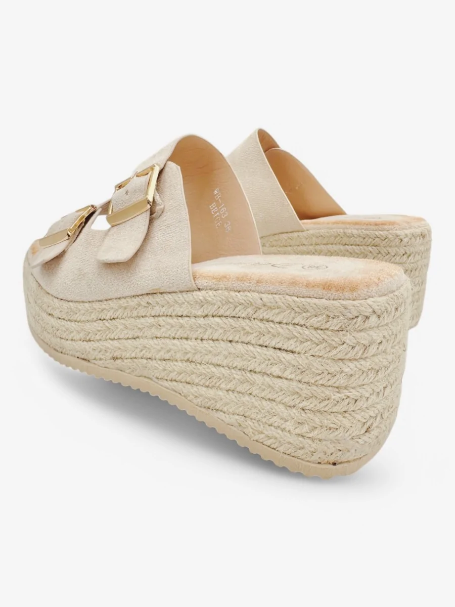 Sandalias con Plataforma Ambra Beige