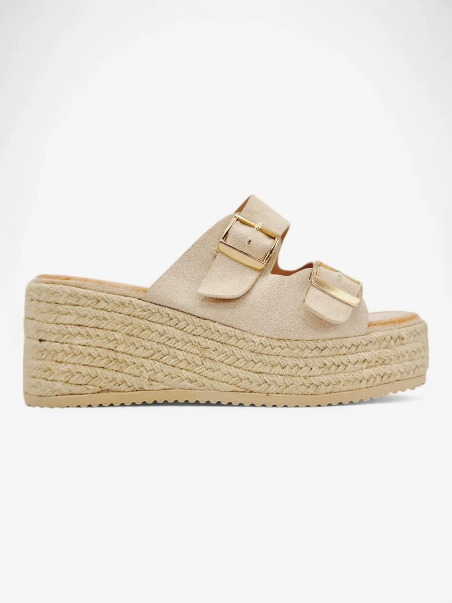 Sandalias con Plataforma Ambra Beige