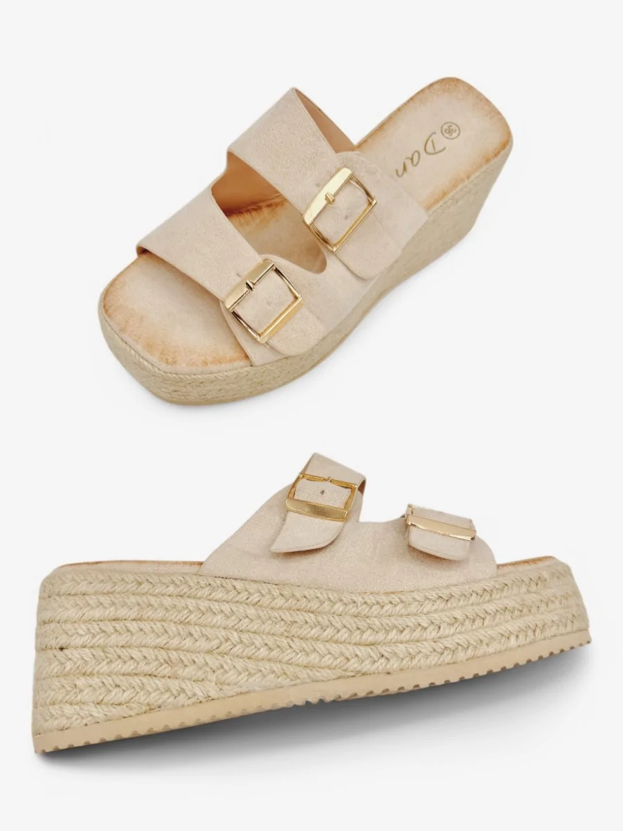 Sandalias con Plataforma Ambra Beige
