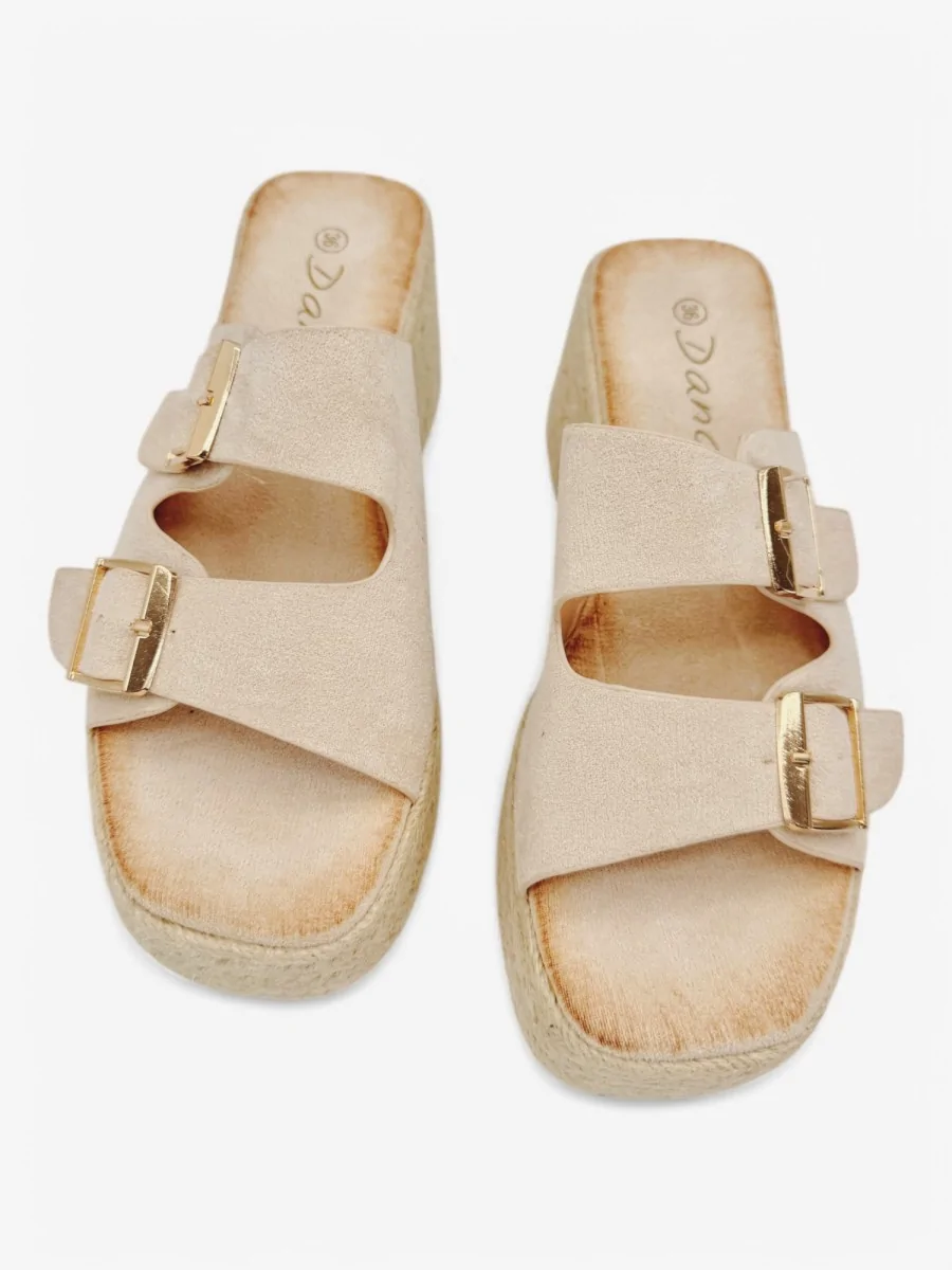 Sandalias con Plataforma Ambra Beige