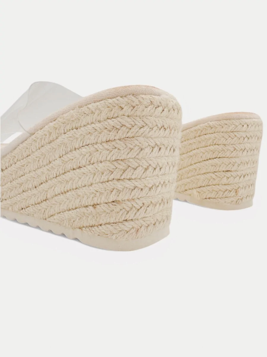 Cuñas de Esparto con Plataforma Fissa Beige