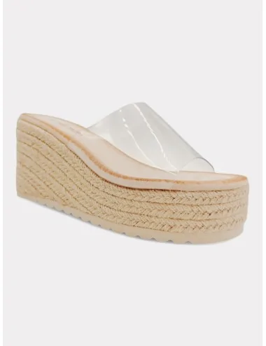 Cuñas de Esparto con Plataforma Fissa Beige