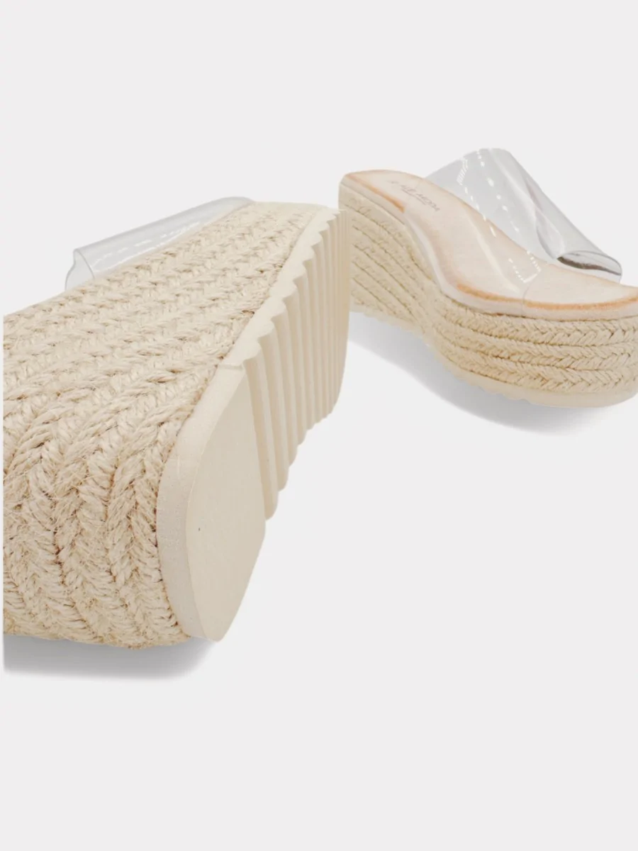 Cuñas de Esparto con Plataforma Fissa Beige