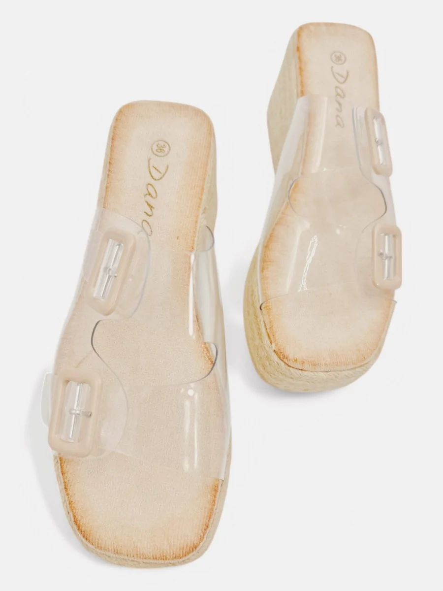 Sandalias con Plataforma Ambra Transparente