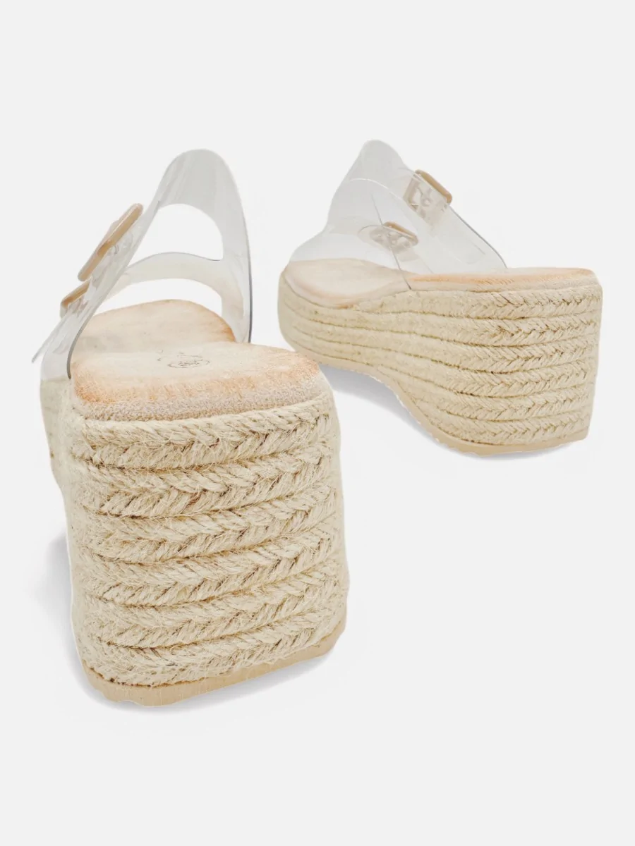 Sandalias con Plataforma Ambra Transparente
