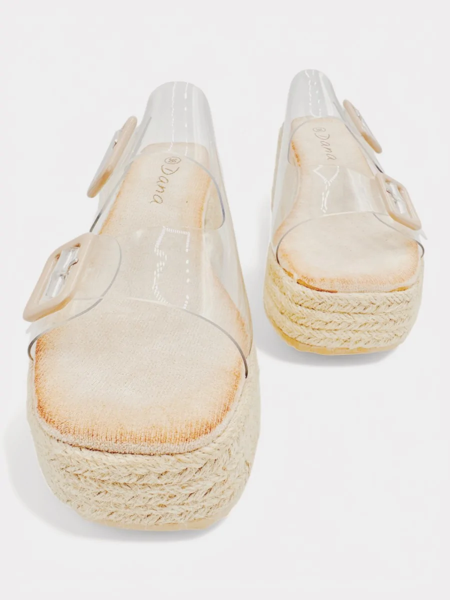 Sandalias con Plataforma Ambra Transparente