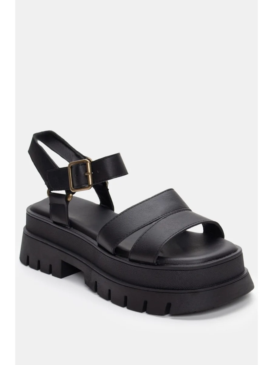 Sandalias con Plataforma Gemini Noir